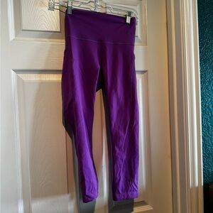 Lululemon Purple High-Waist hemmer Leggings size 4